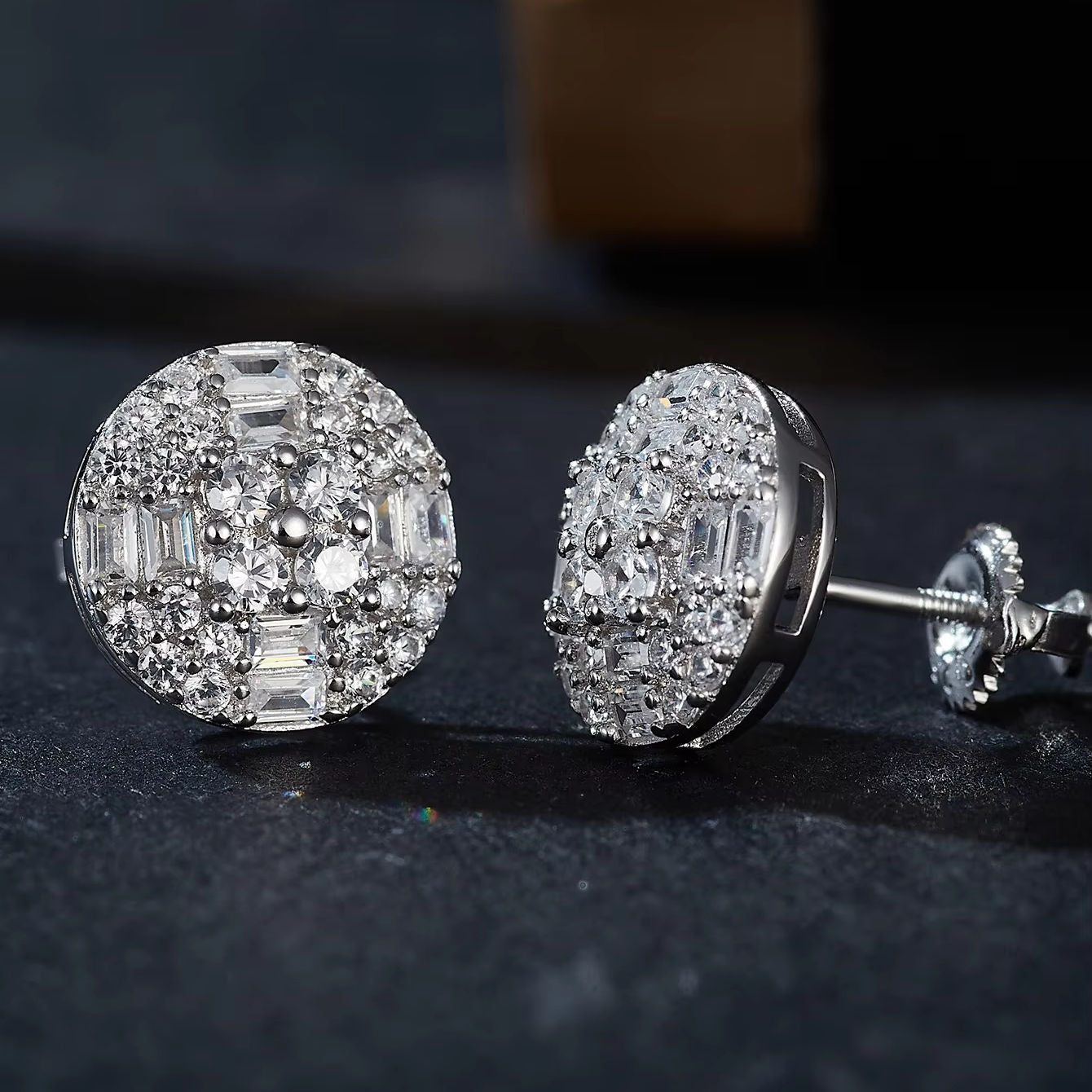 Brinco Pizza Baguete Moissanite 0,81CT