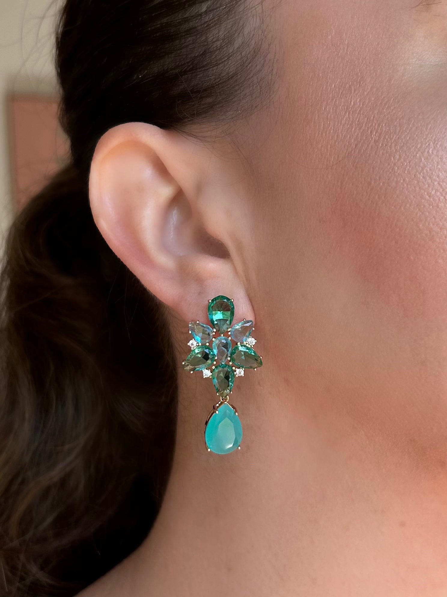 Brinco Fer Verde Turmalina