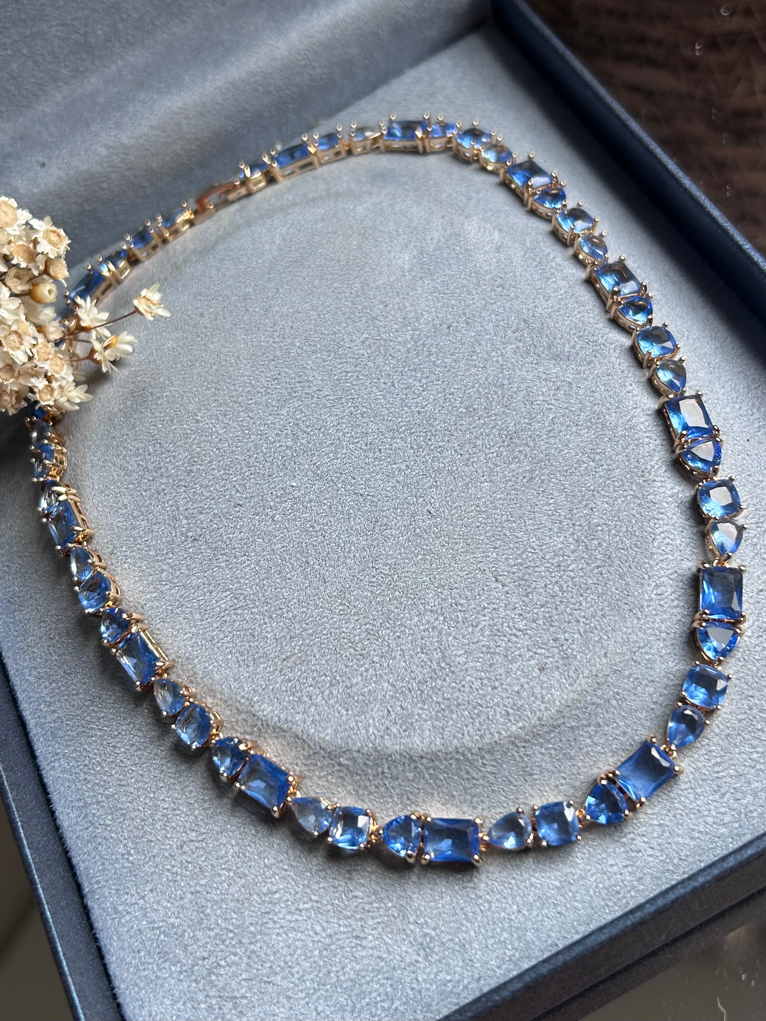 Colar Riviera Cassia Tanzanita Dourado