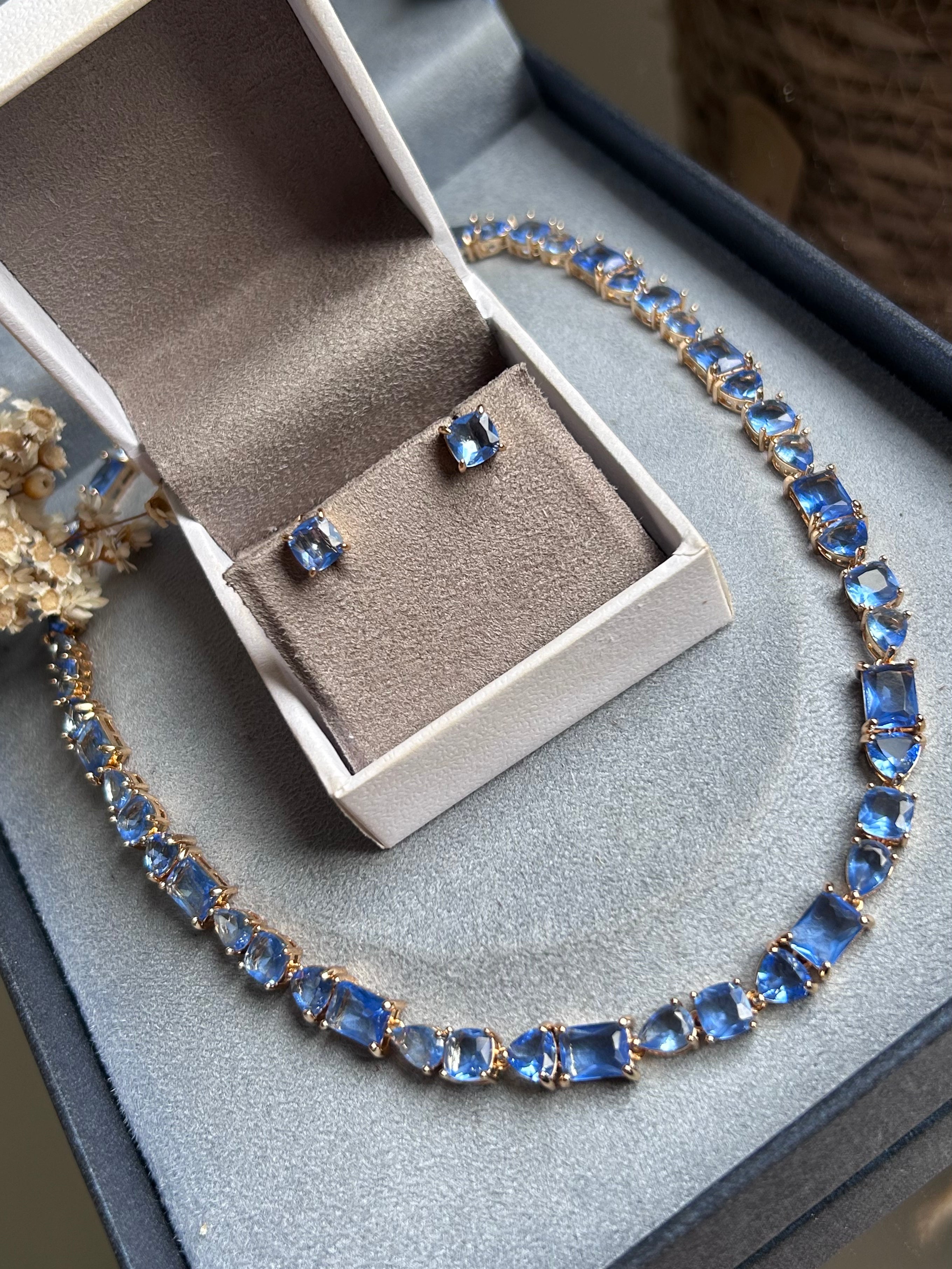 Colar Riviera Cassia Tanzanita Dourado