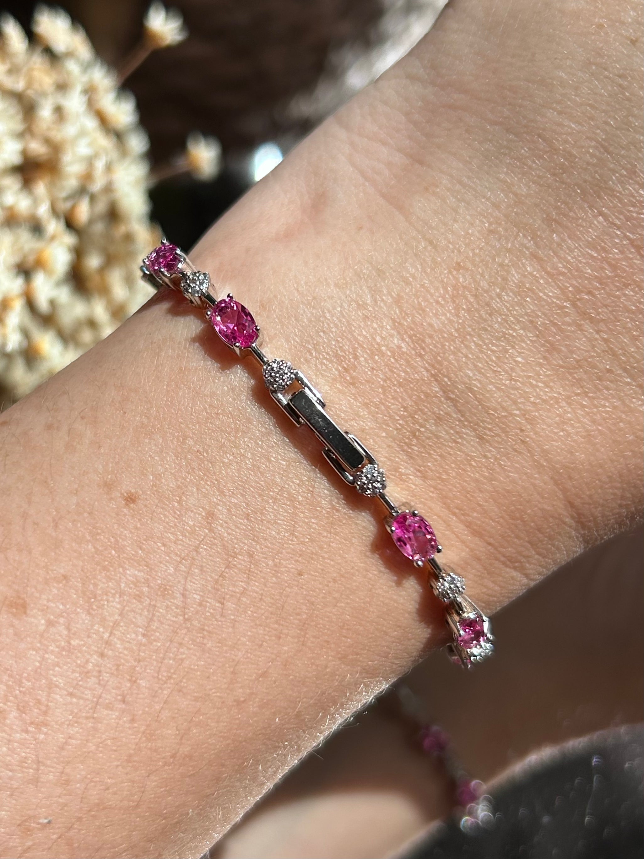 Pulseira Riviera Mesclada Pedras Ovais