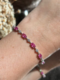 Pulseira Riviera Mesclada Pedras Ovais