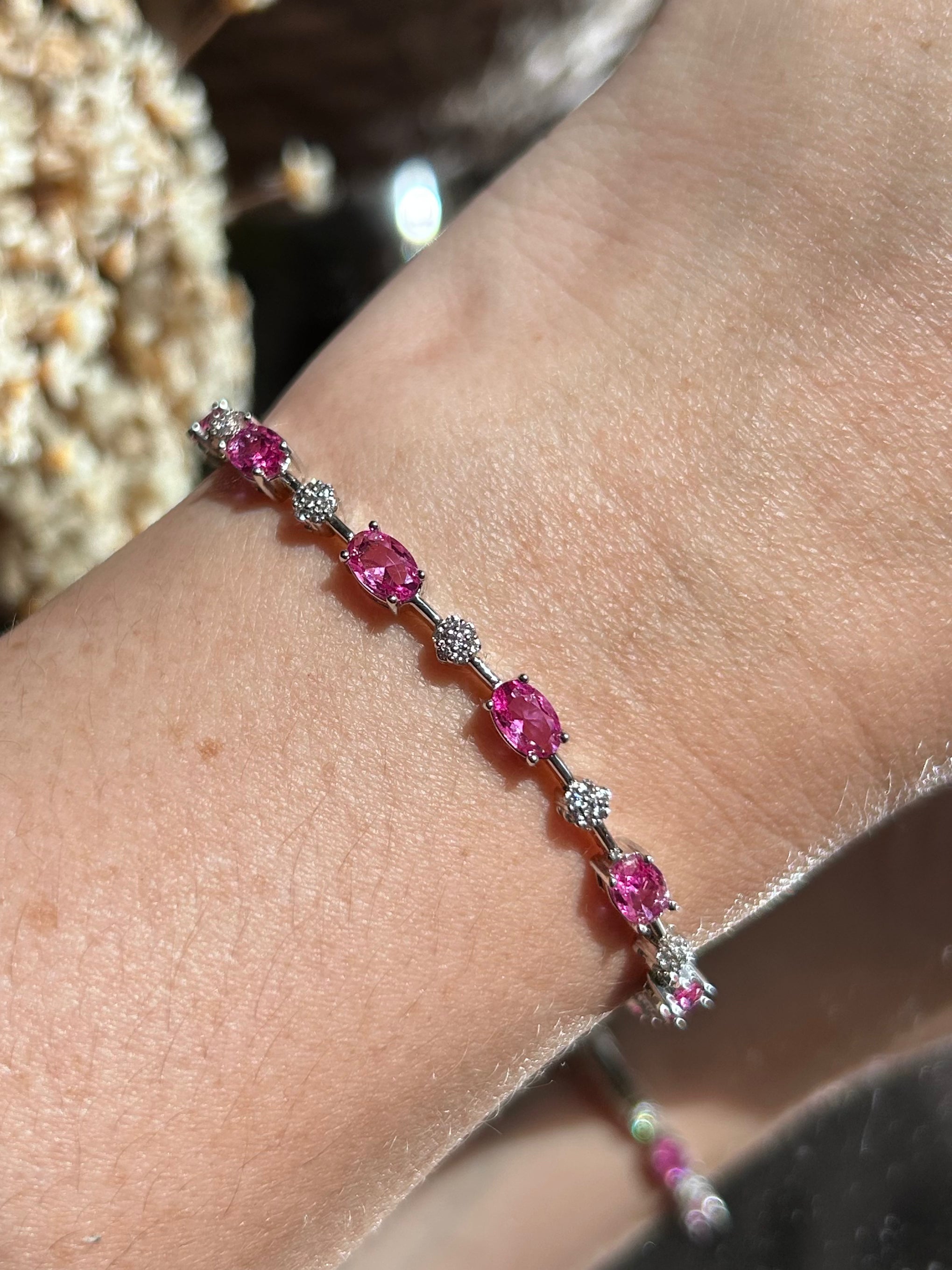 Pulseira Riviera Mesclada Pedras Ovais