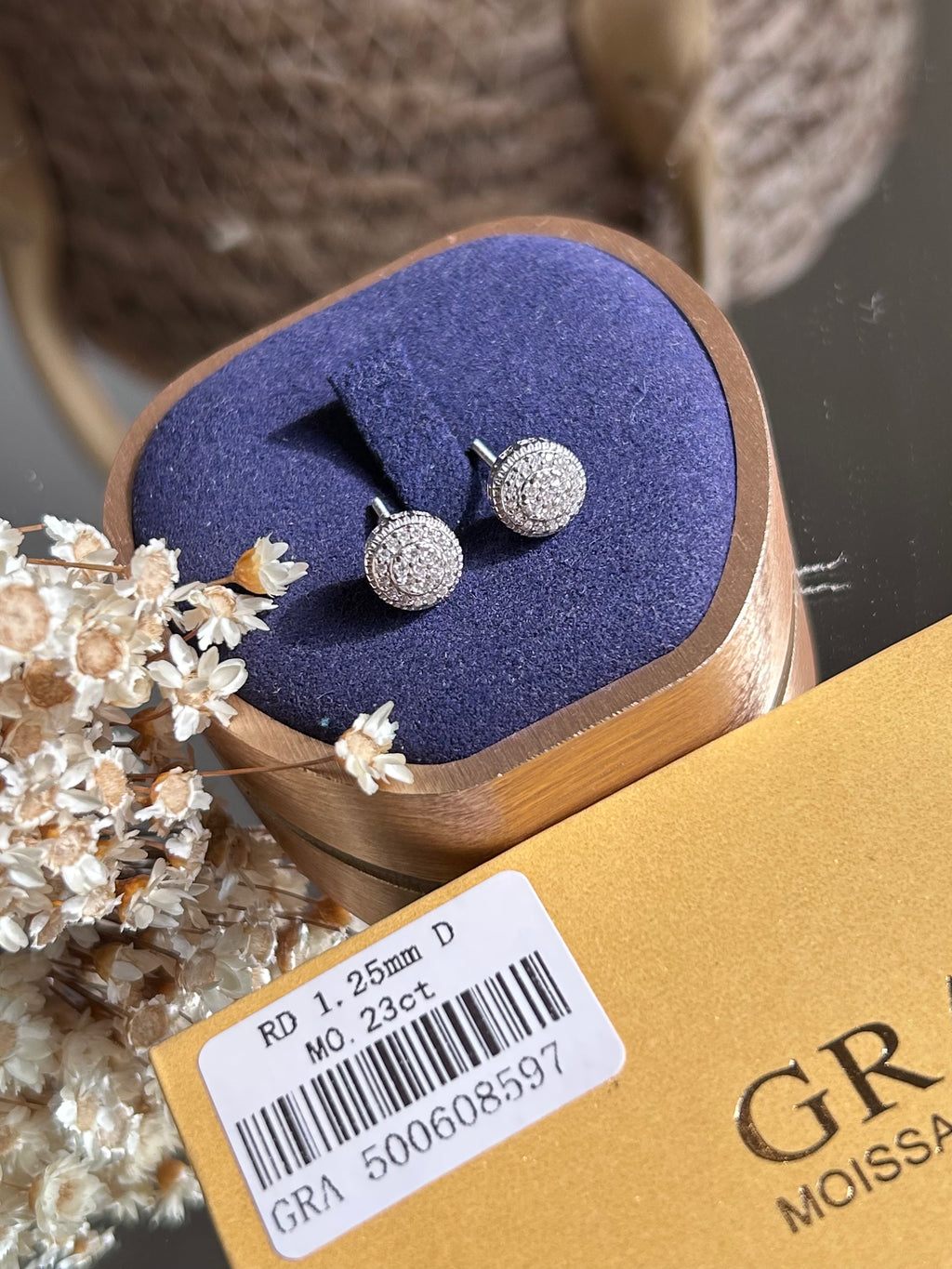 BrincoMeia Esfera Moissanite 0,25ct