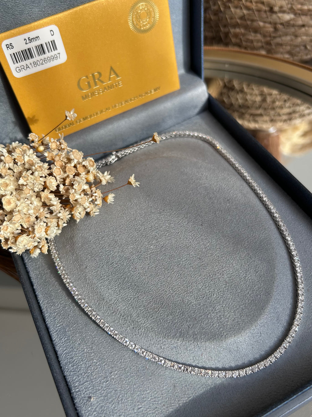 Colar Riviera Moissanite 2.5mm 0,08CT 43cm