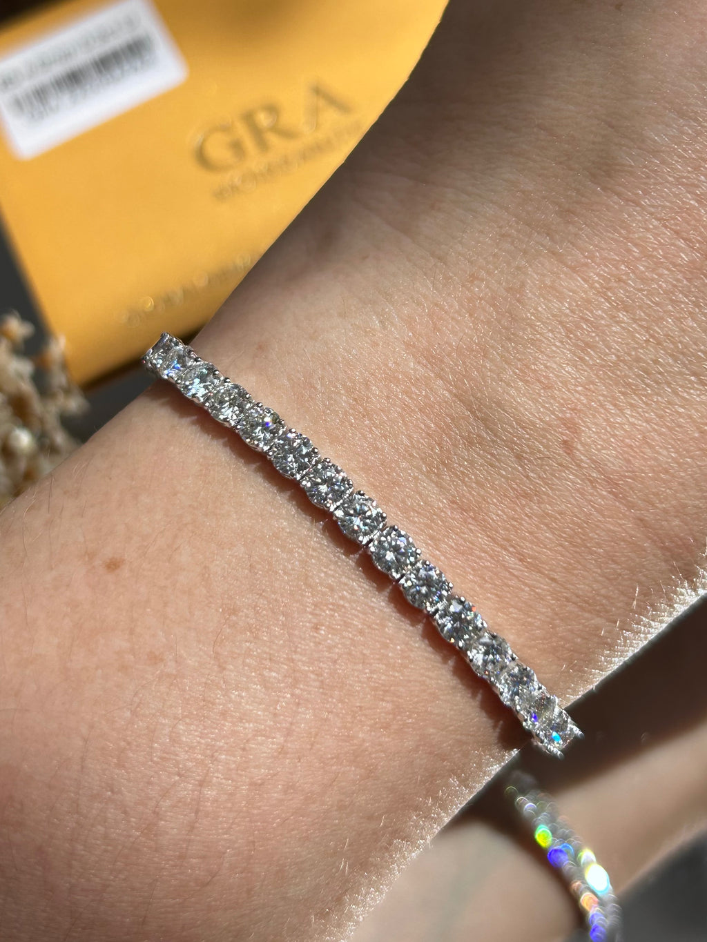 Pulseira Riviera Moissanite 4.0 mm 0,3CT 17,5cm (30 pontos)