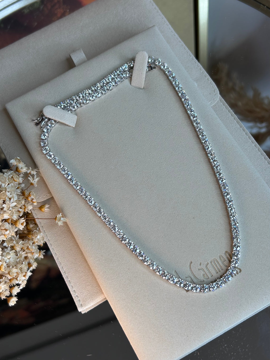 Colar Riviera Moissanite 4.0 mm 0,3CT 43cm (30 pontos)