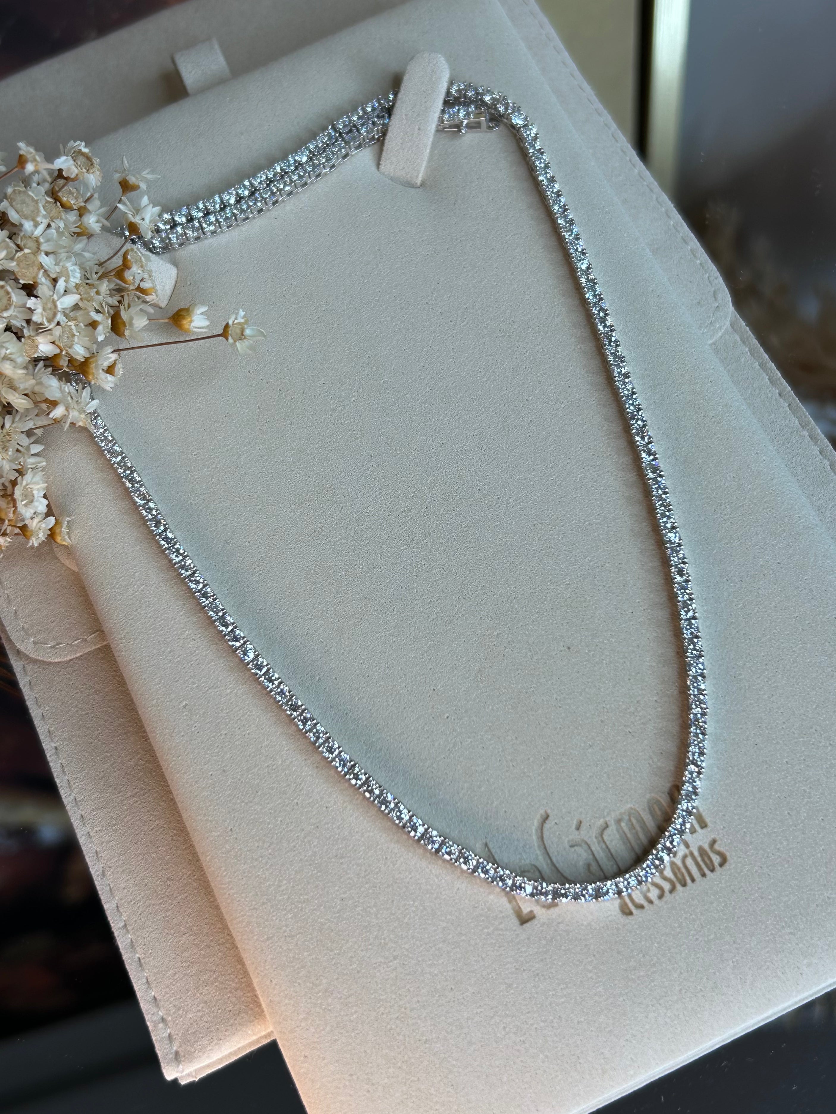 Colar Riviera Moissanite 2.5mm 0,08CT 43cm