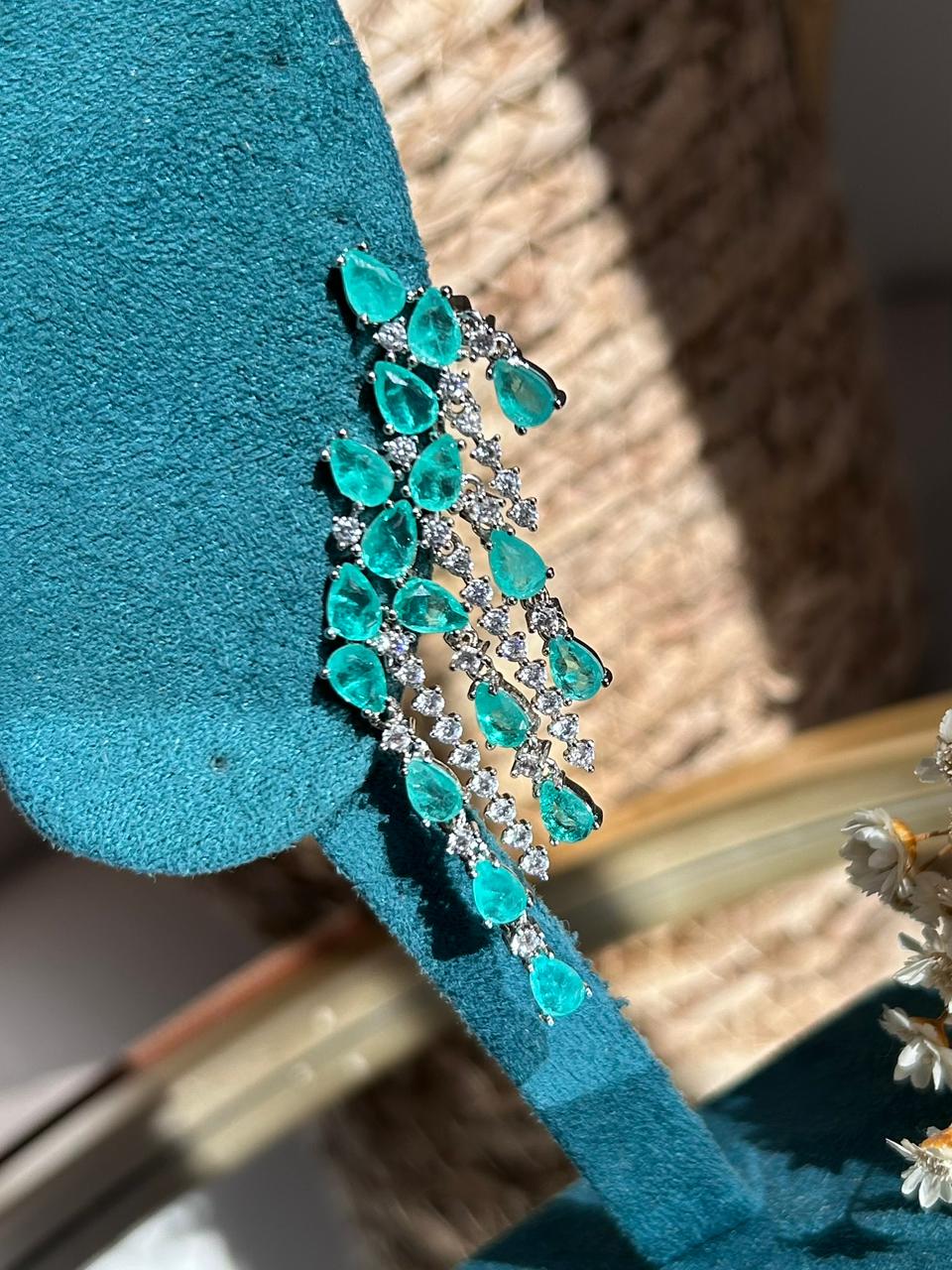 Brinco EarCuff Franjas Turmalina