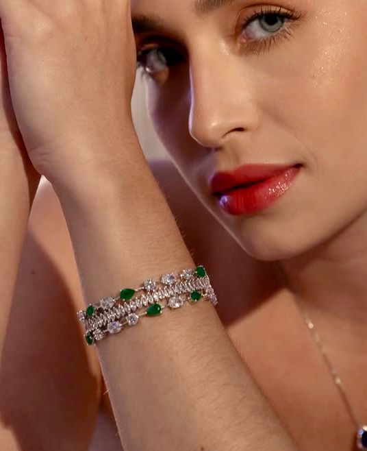 Pulseira Riviera Mesclada Verde Esmeralda