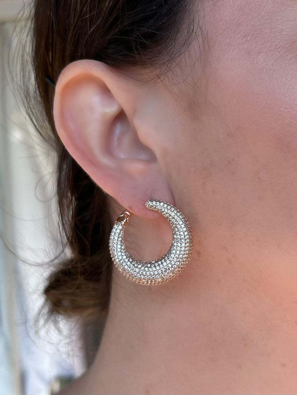 Brinco Argola Frontal Dourada