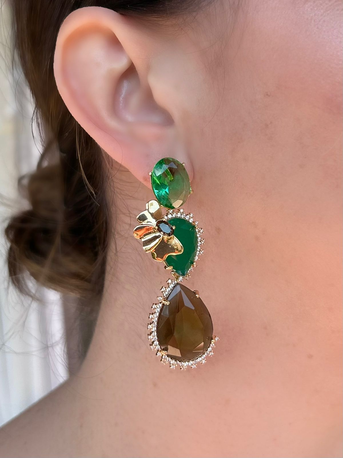 Brinco Liberty Verde Esmeralda