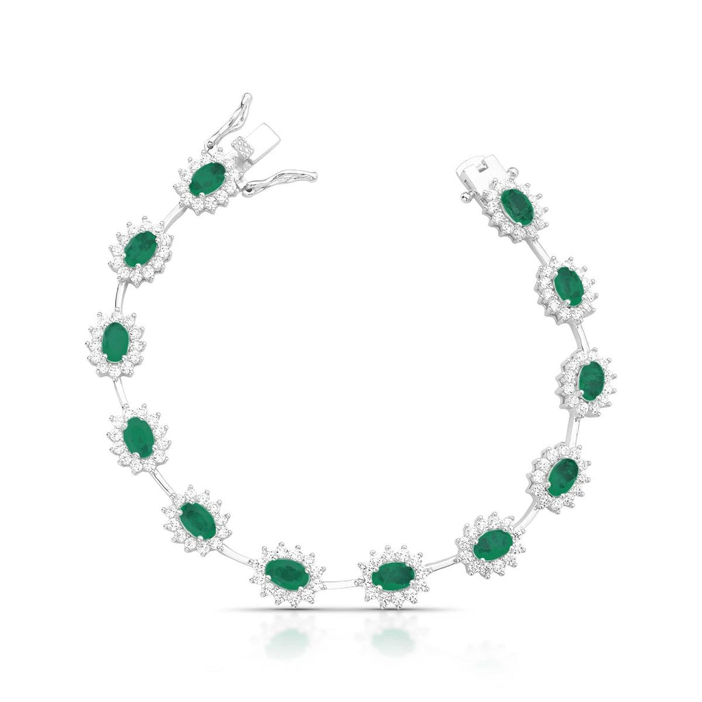 Pulseira Riviera Pedro Oval Verde Esmeralda