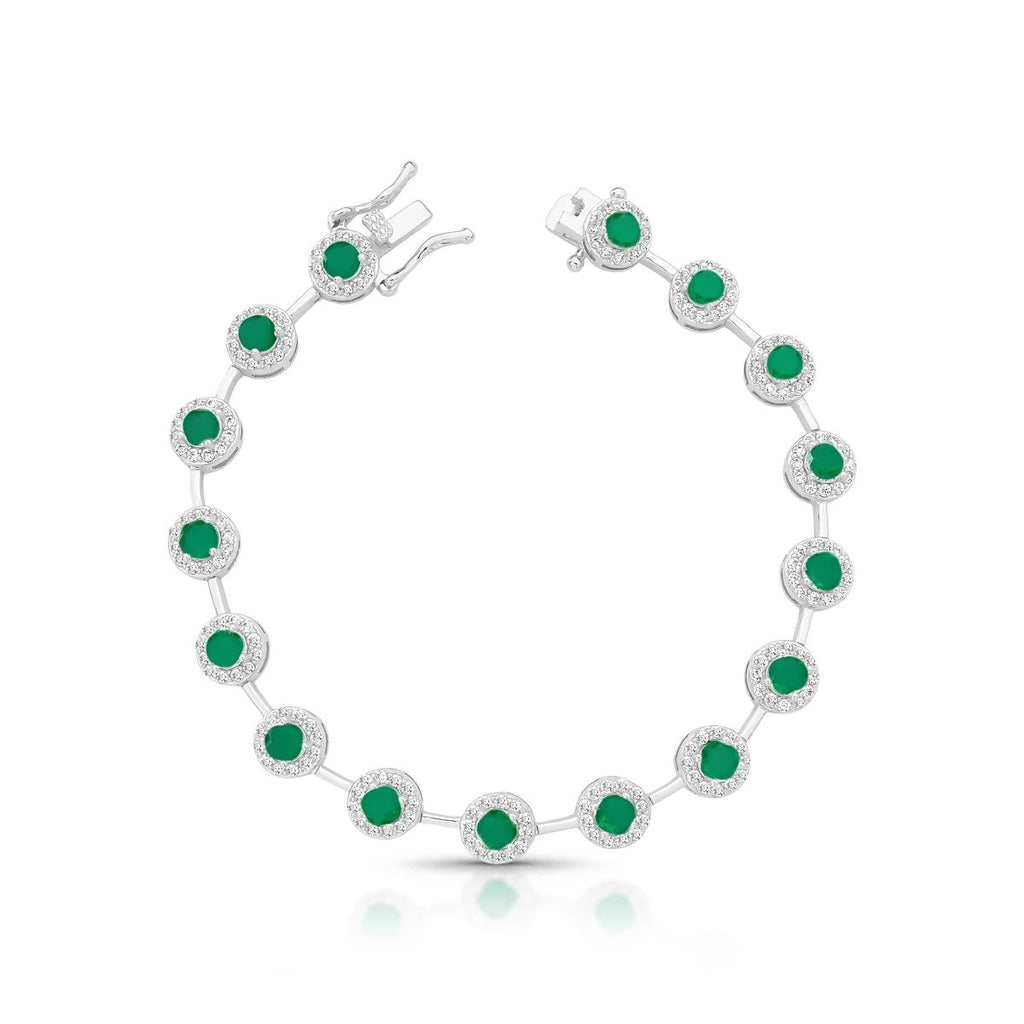 Pulseira Riviera Redonda Verde Esmeralda