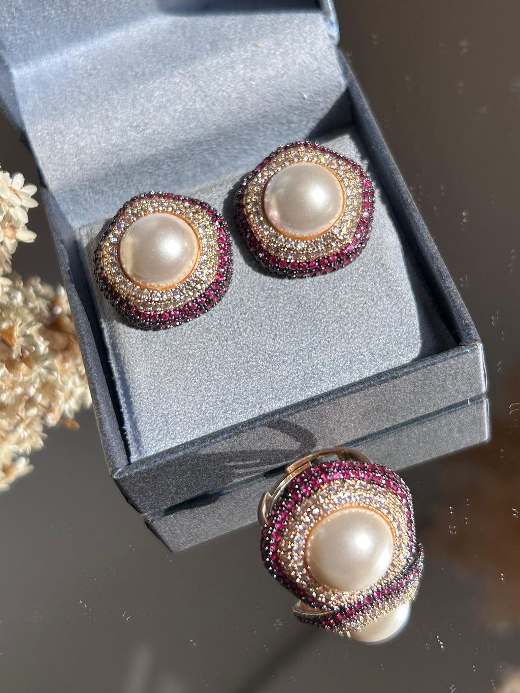 Conjuto Delina Fucsia Dourado