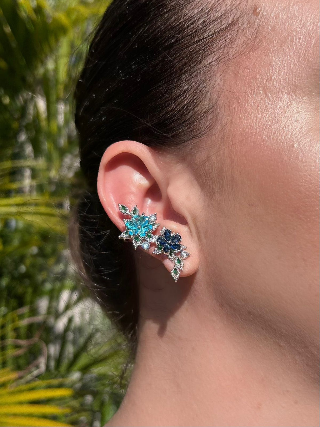 Brinco EarCuff Jardim Azul