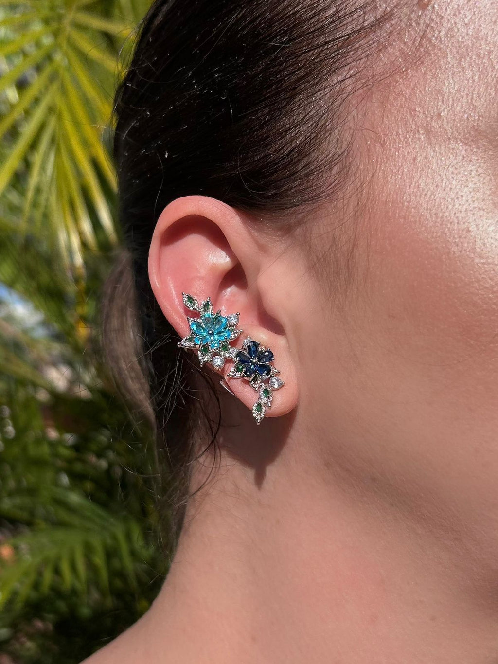 Brinco EarCuff Jardim Azul