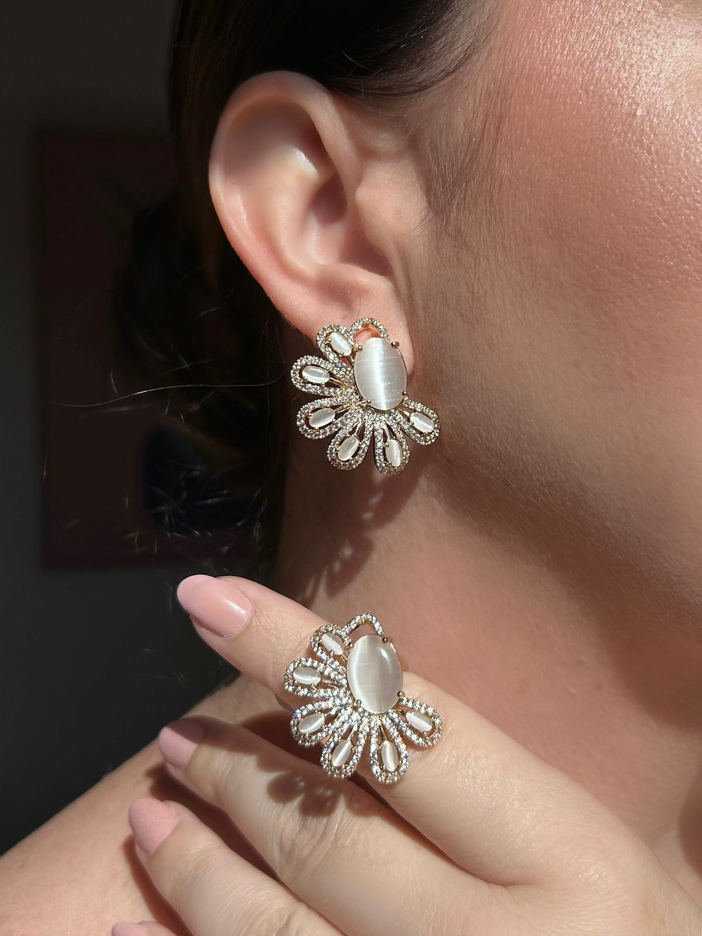 Conjunto Brinco e Anel Leilah