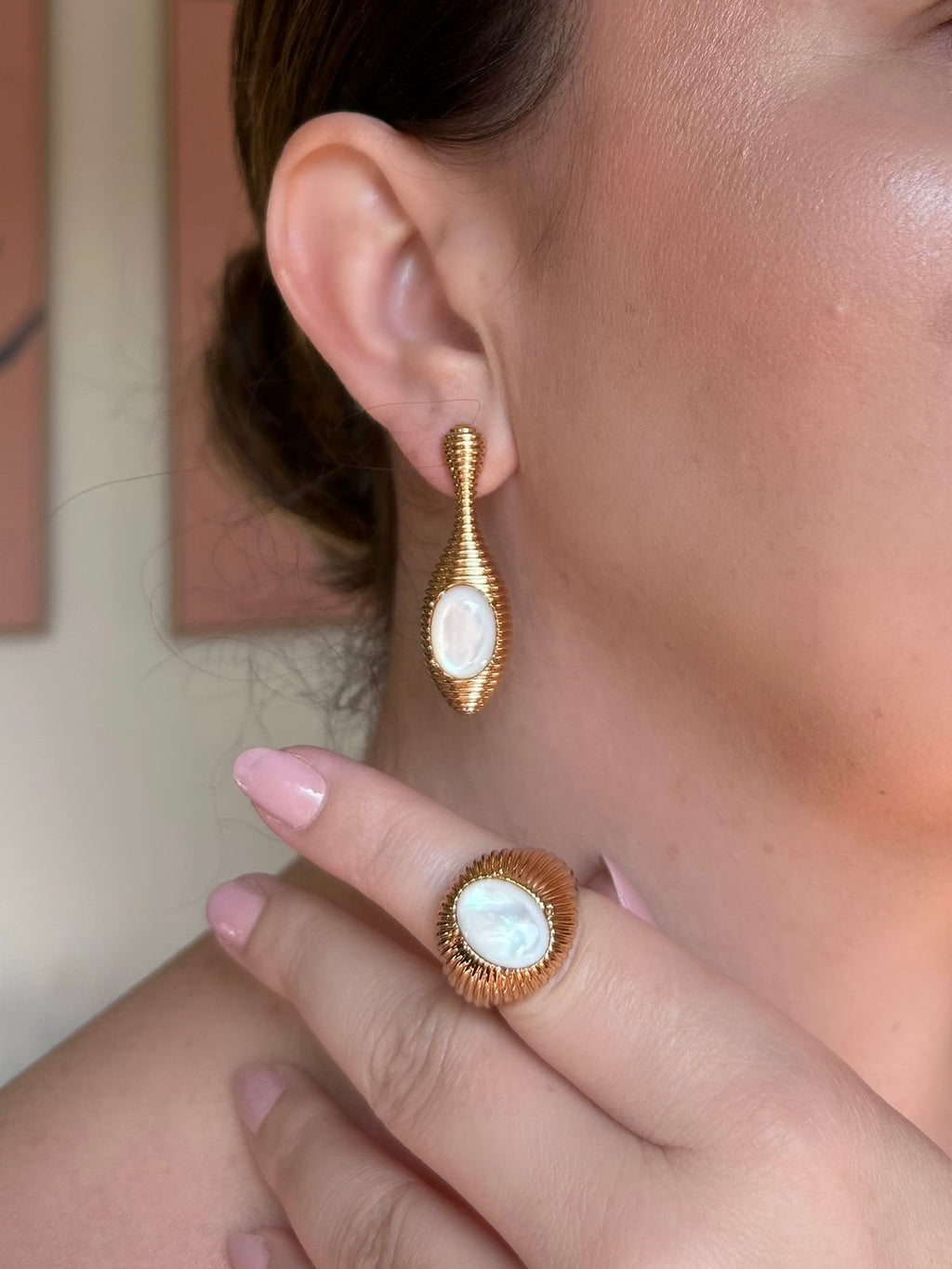 Conjunto Brinco e Anel Viviane