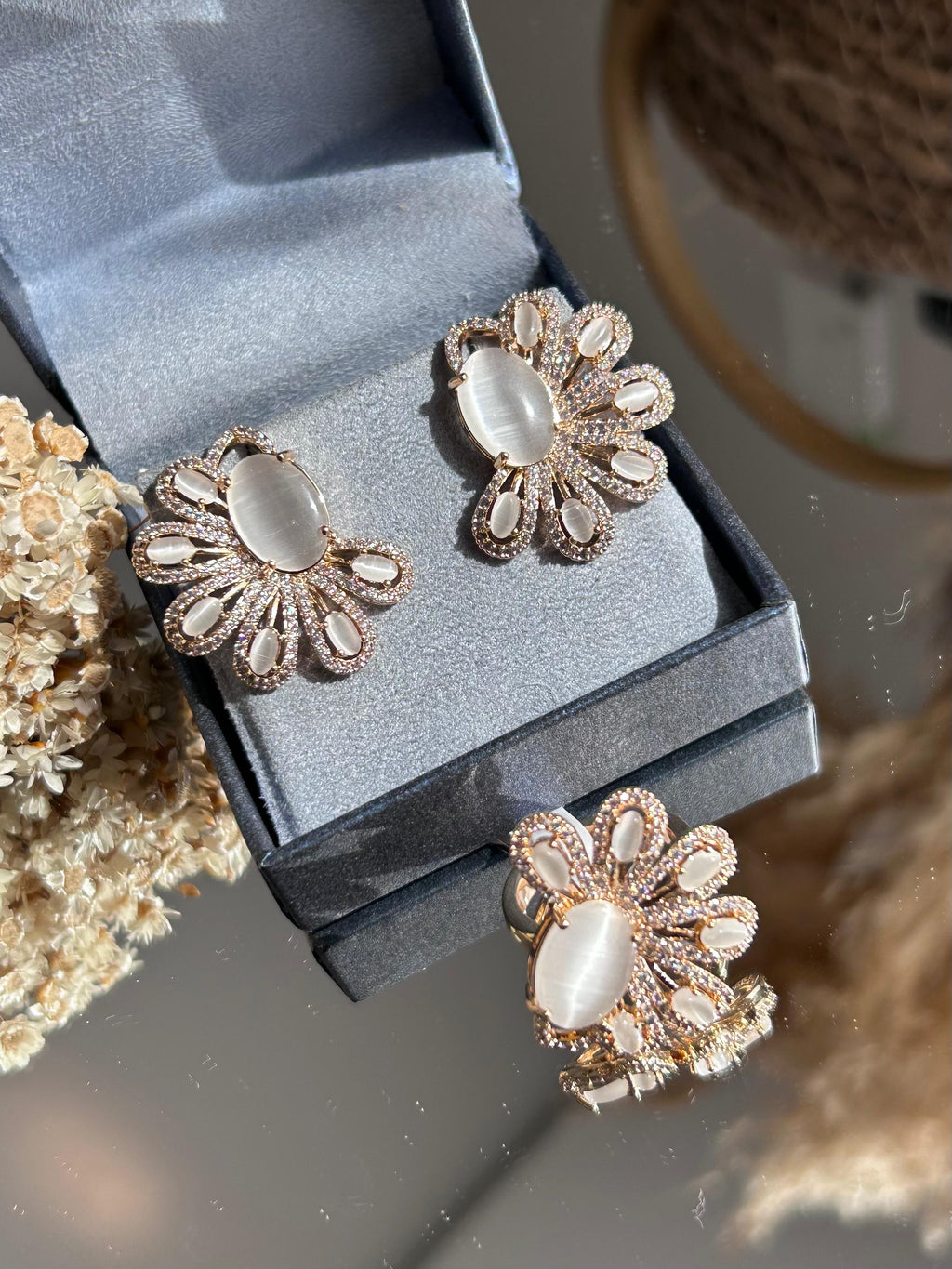 Conjunto Brinco e Anel Leilah