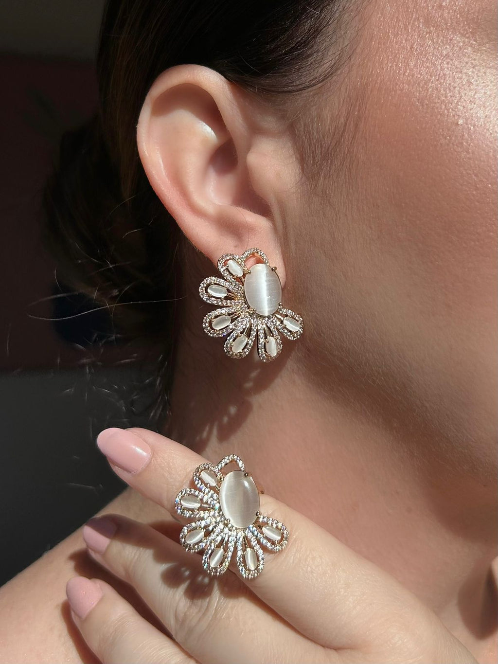 Conjunto Brinco e Anel Leilah