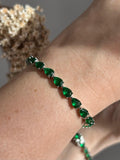 Pulseira Riviera Gotas Verde Esmeralda