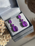 Brinco Pedras Ovais Ultra Violet