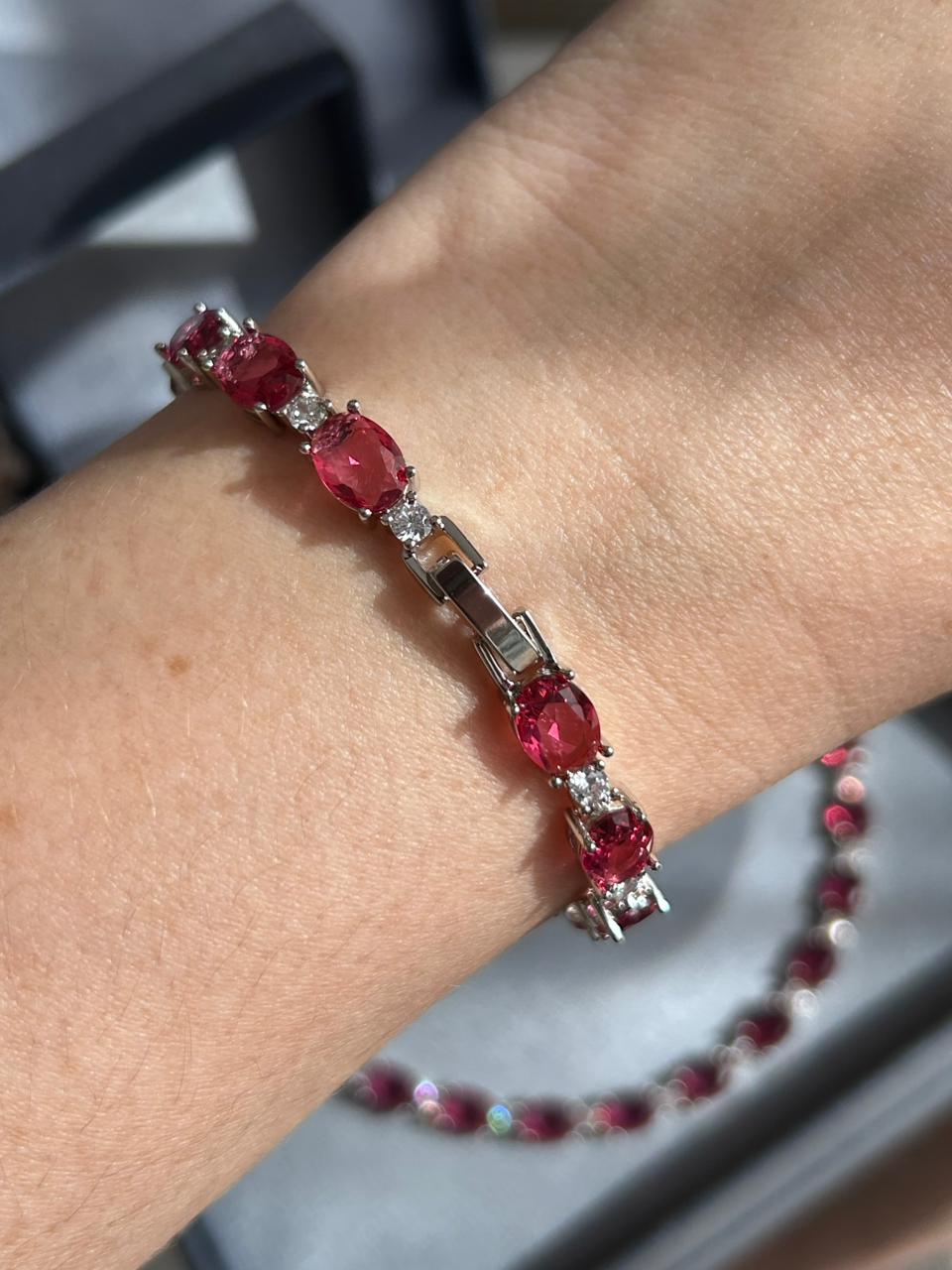 Pulseira Riviera Pedras Ovais Rubelita