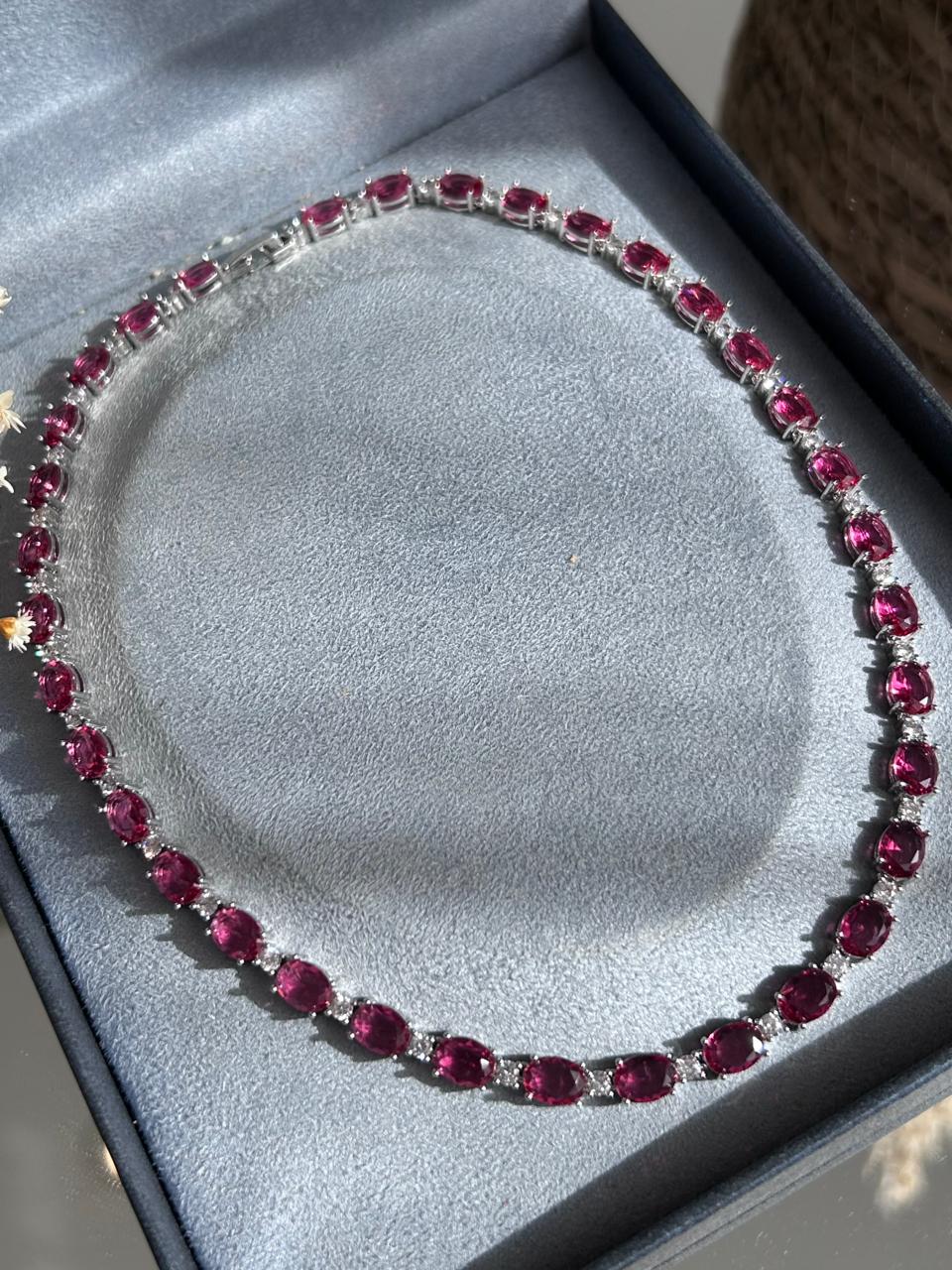 Colar Riviera Oval Rubelita