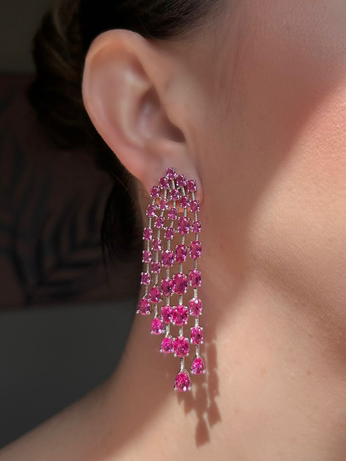 Brinco Chay Safira Rosa/Pink