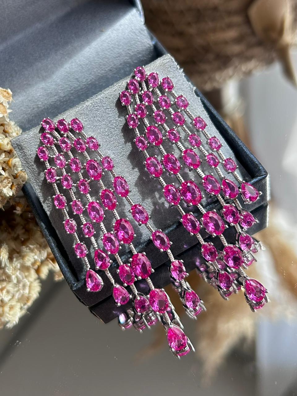 Brinco Chay Safira Rosa/Pink