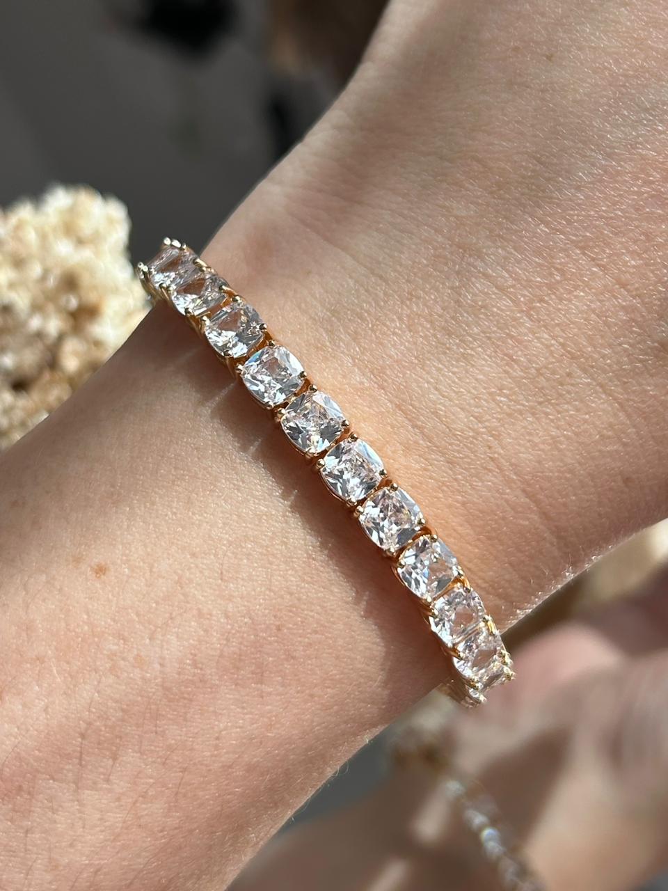 Pulseira Riviera Square Dourada