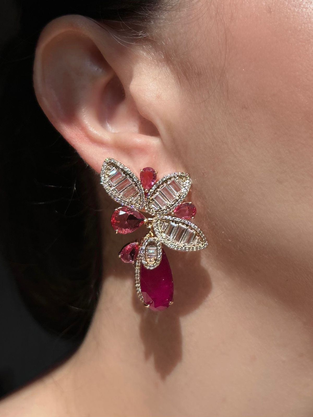 Brinco Lily Pink e Rubelita