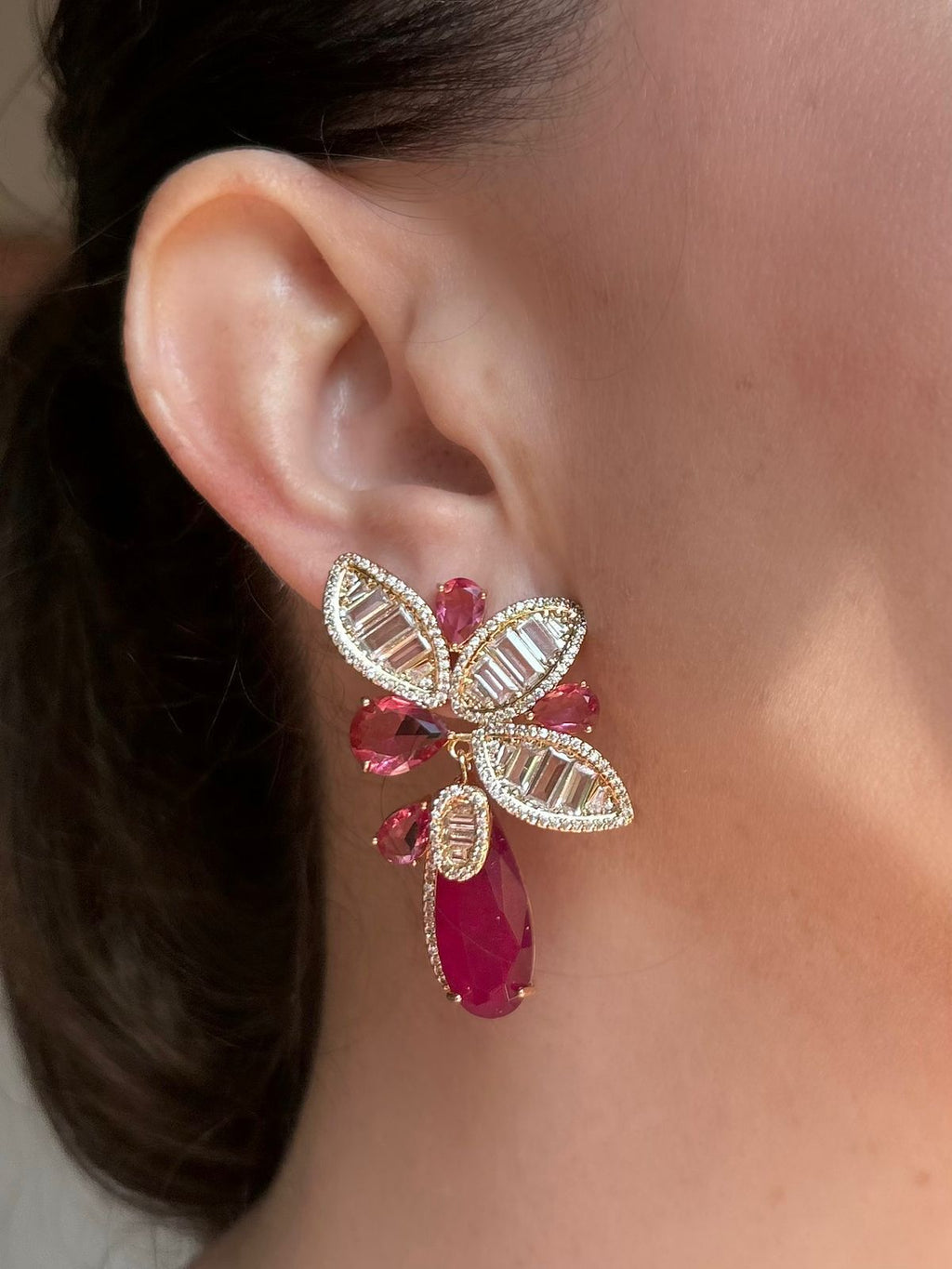 Brinco Lily Pink e Rubelita