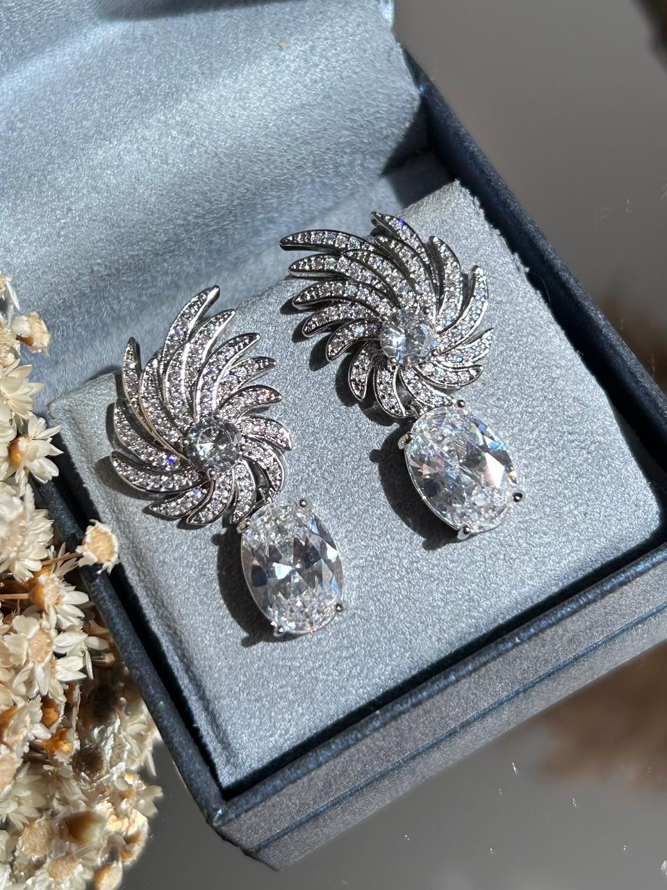 Brinco Gal Pedra Oval