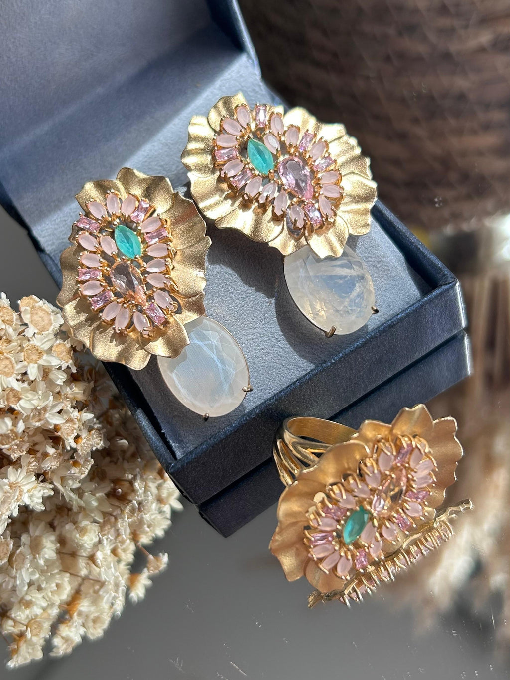 Conjunto Organico Quartzo Branco