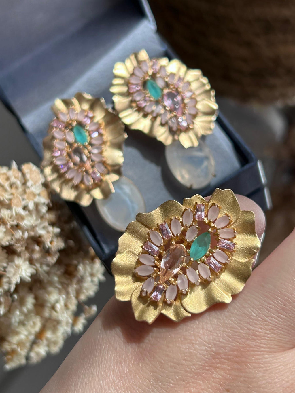 Conjunto Organico Quartzo Branco