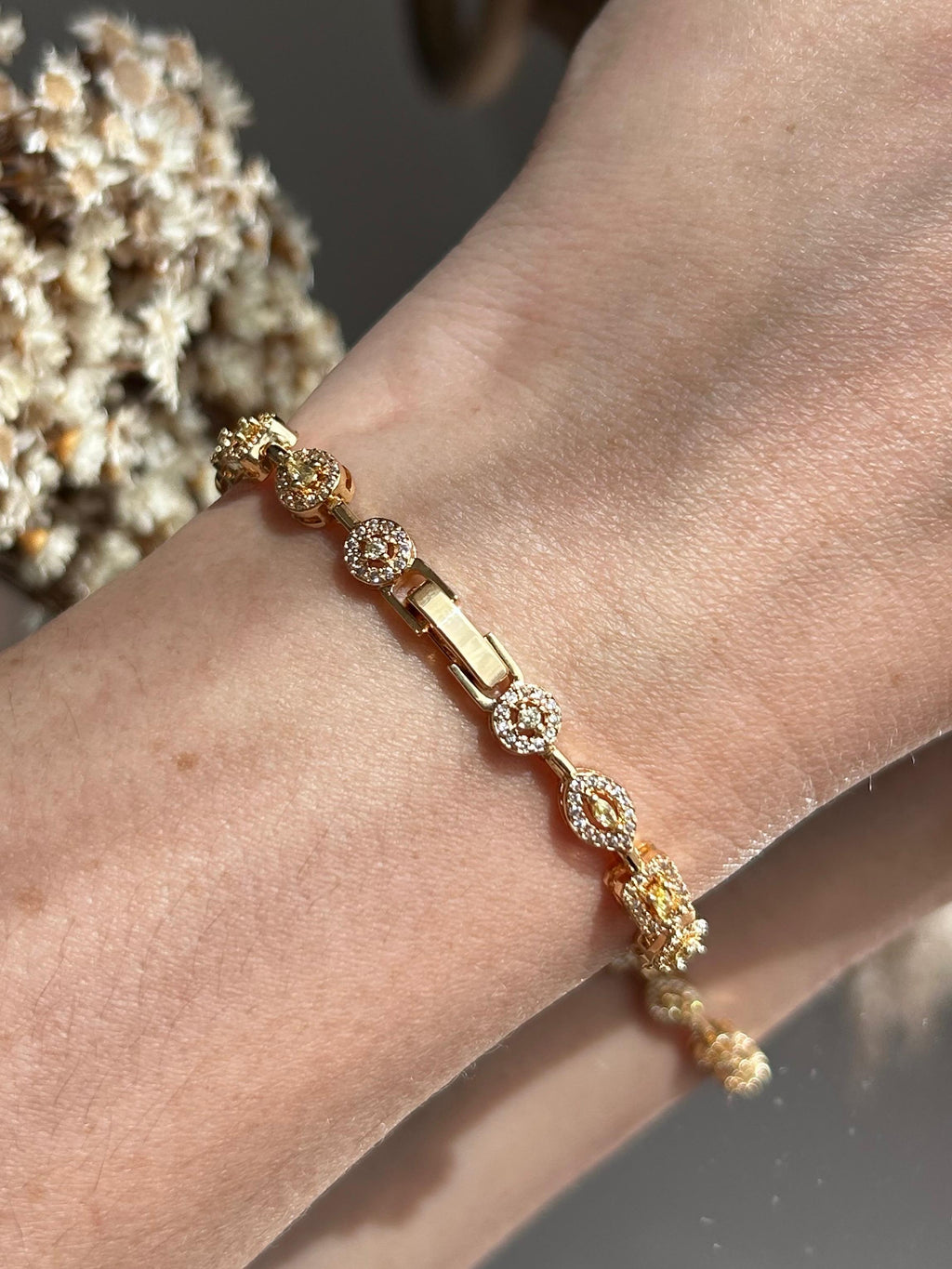 Pulseira Riviera Shapes Fancy Yellow Dourada