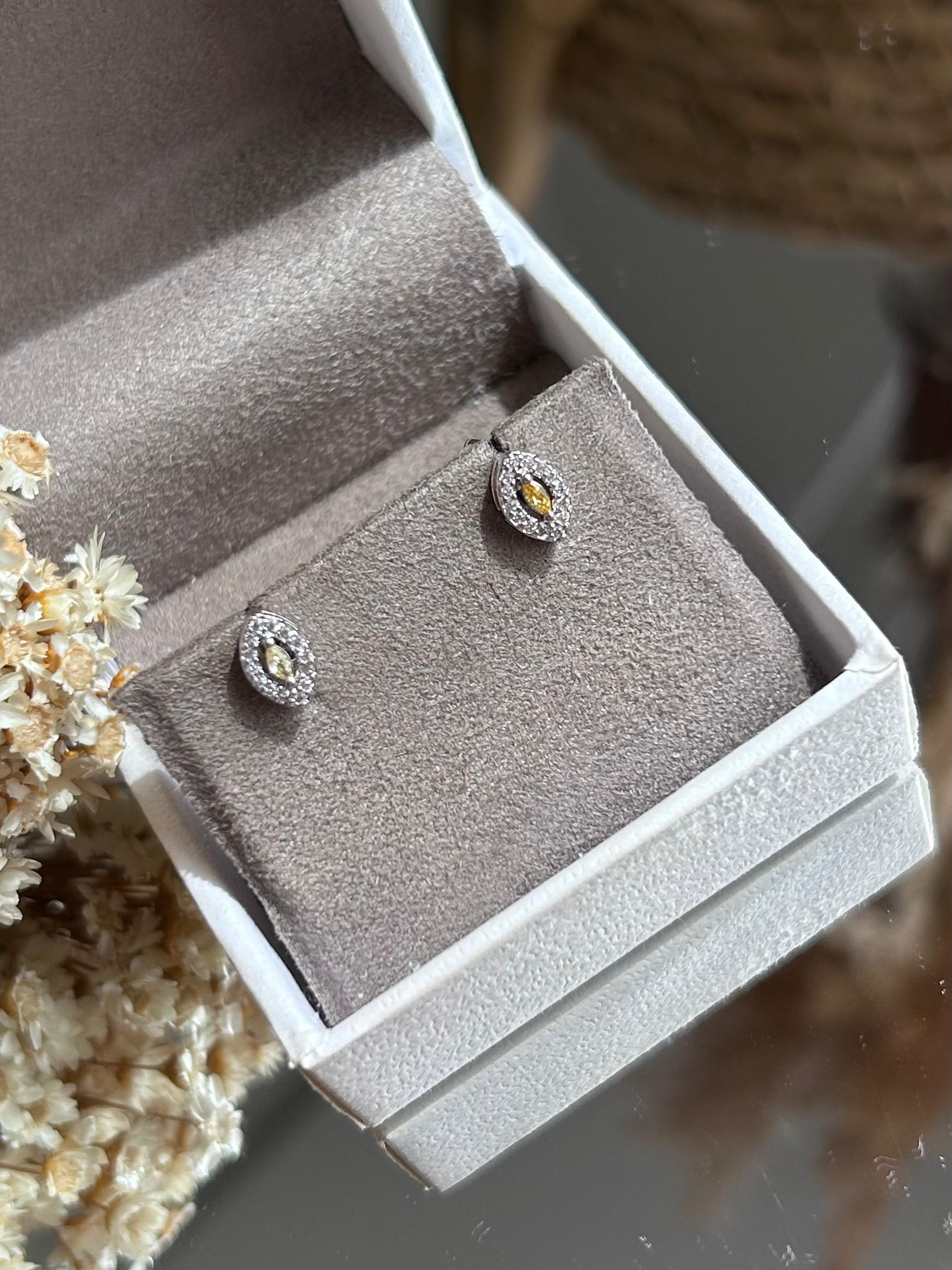 Brinco Solitário Shape Fancy Yellow