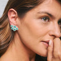 Brinco EarCuff Gotas Turmalina