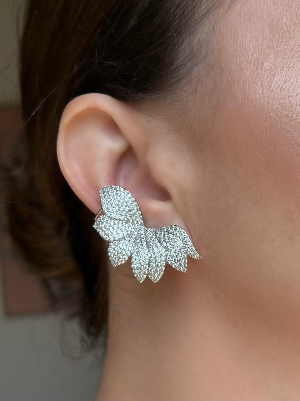 Brinco EarCuff Folhas