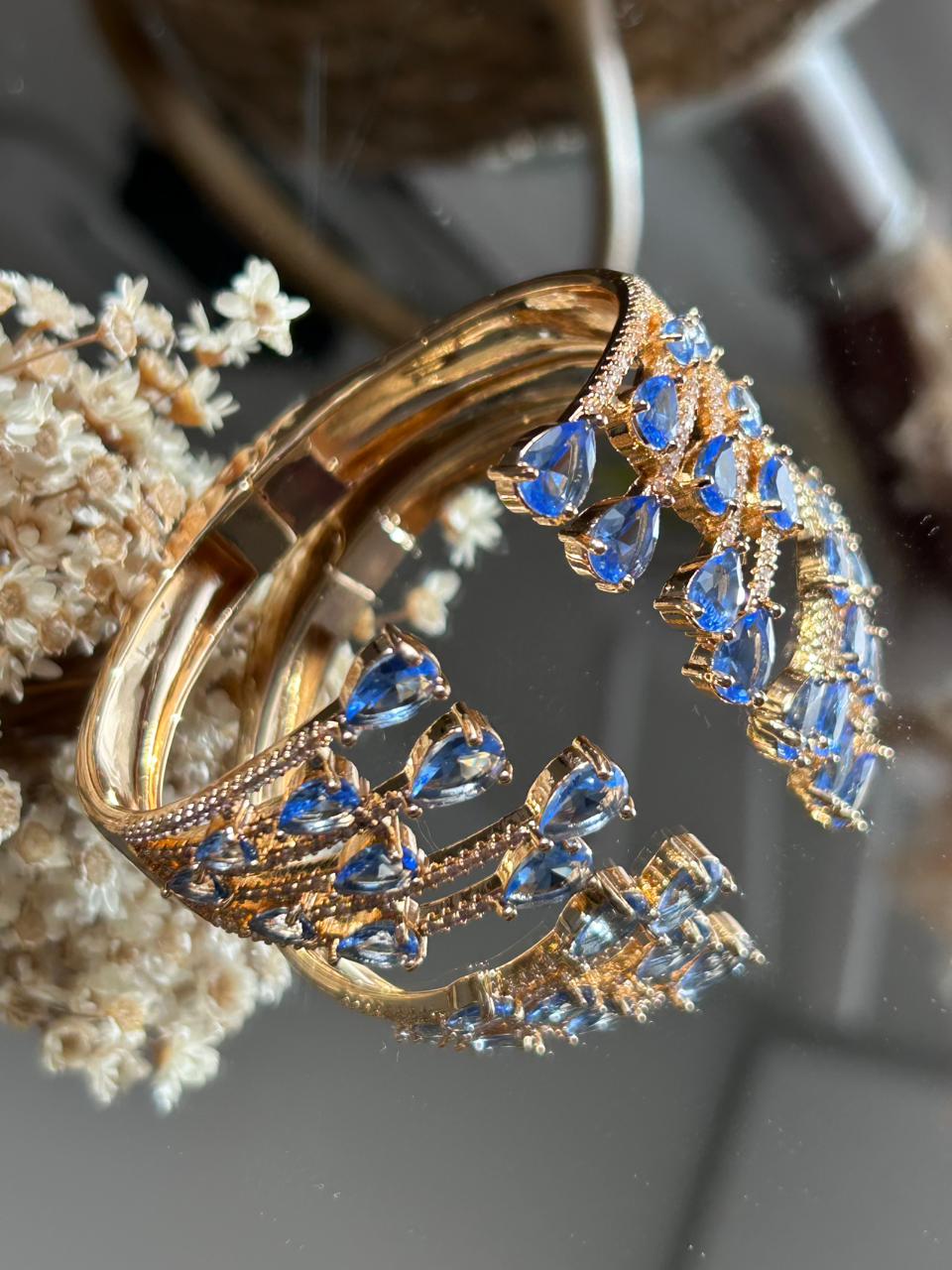 Bracelete Érica Tanzanita Dourado