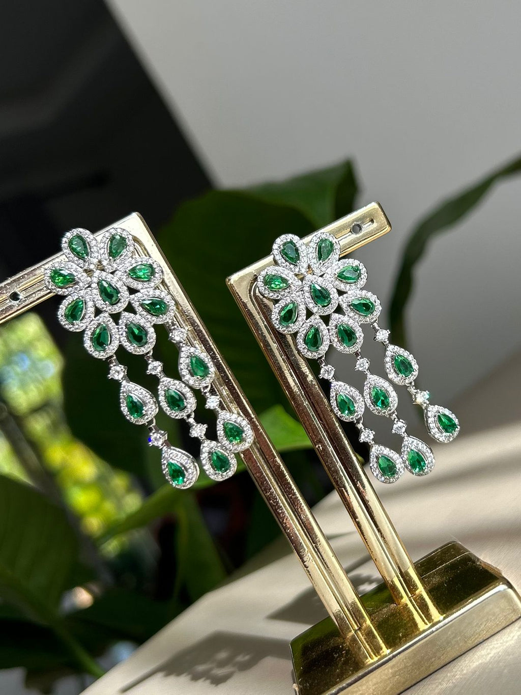 Brinco Elisa Verde Esmeralda