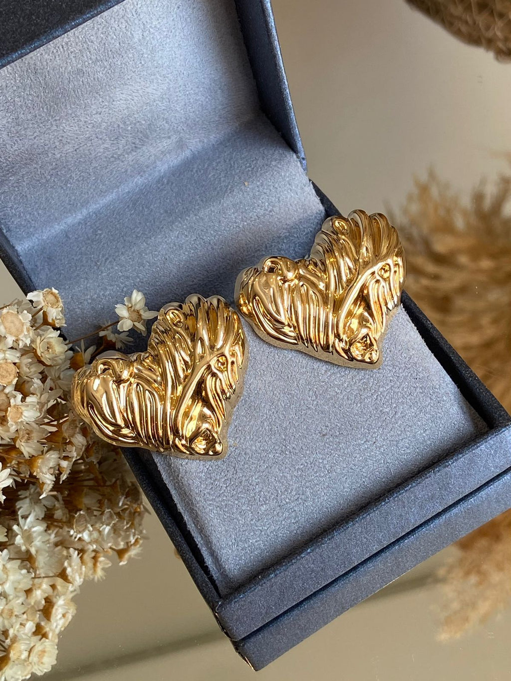 Brinco Coração Texturas