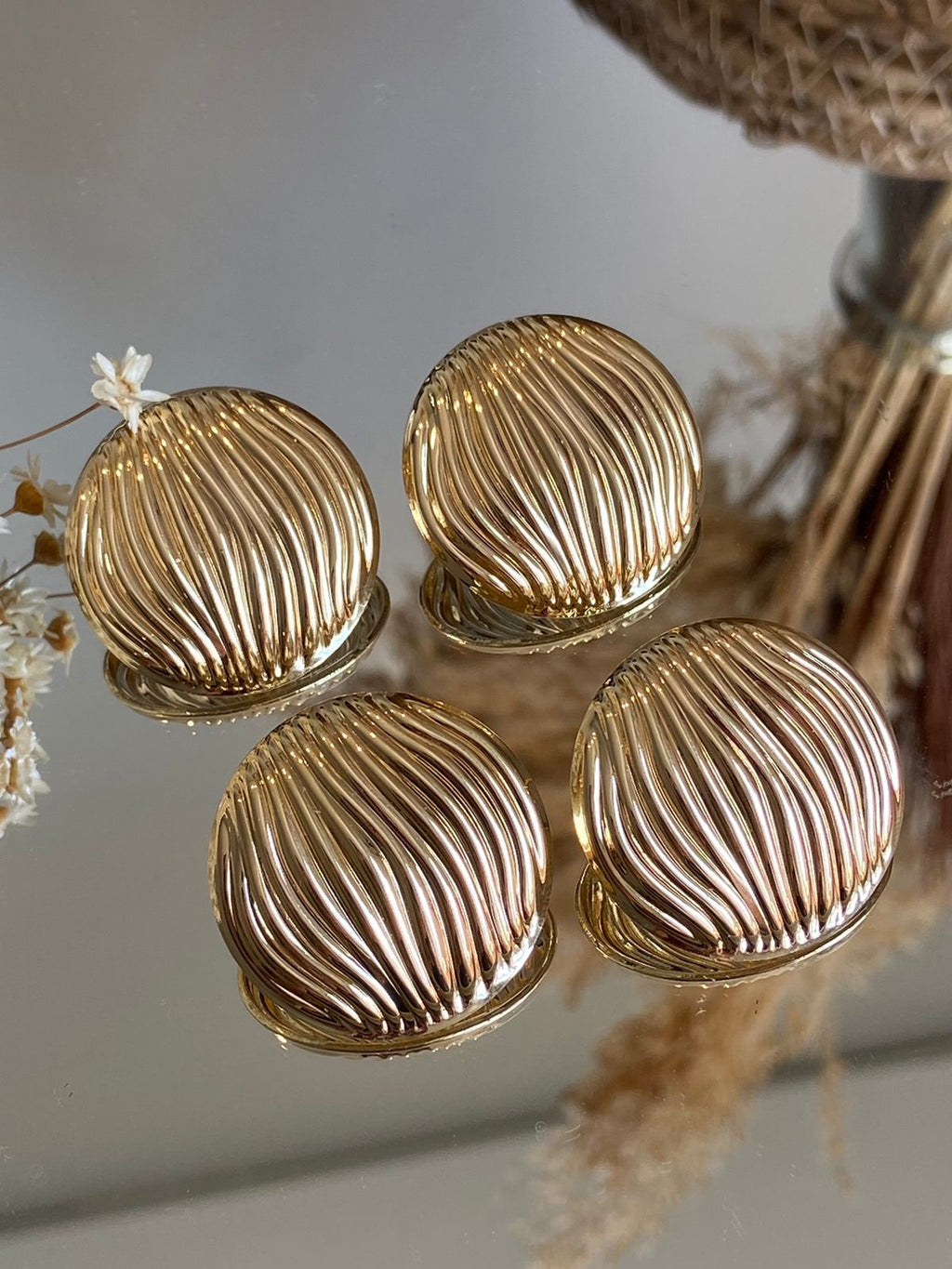 Brinco Botão Texturas