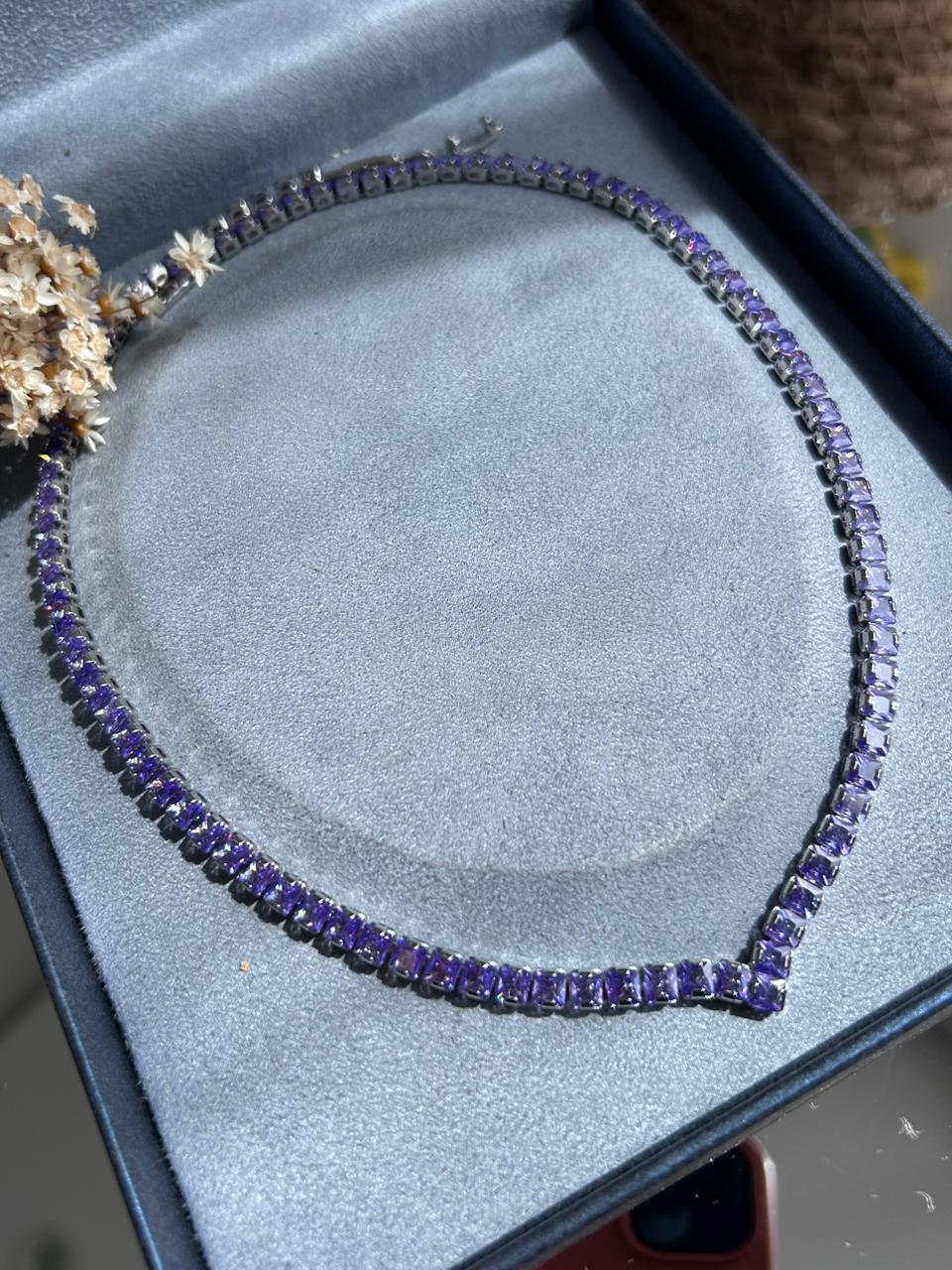 Colar Riviera Square Ametista