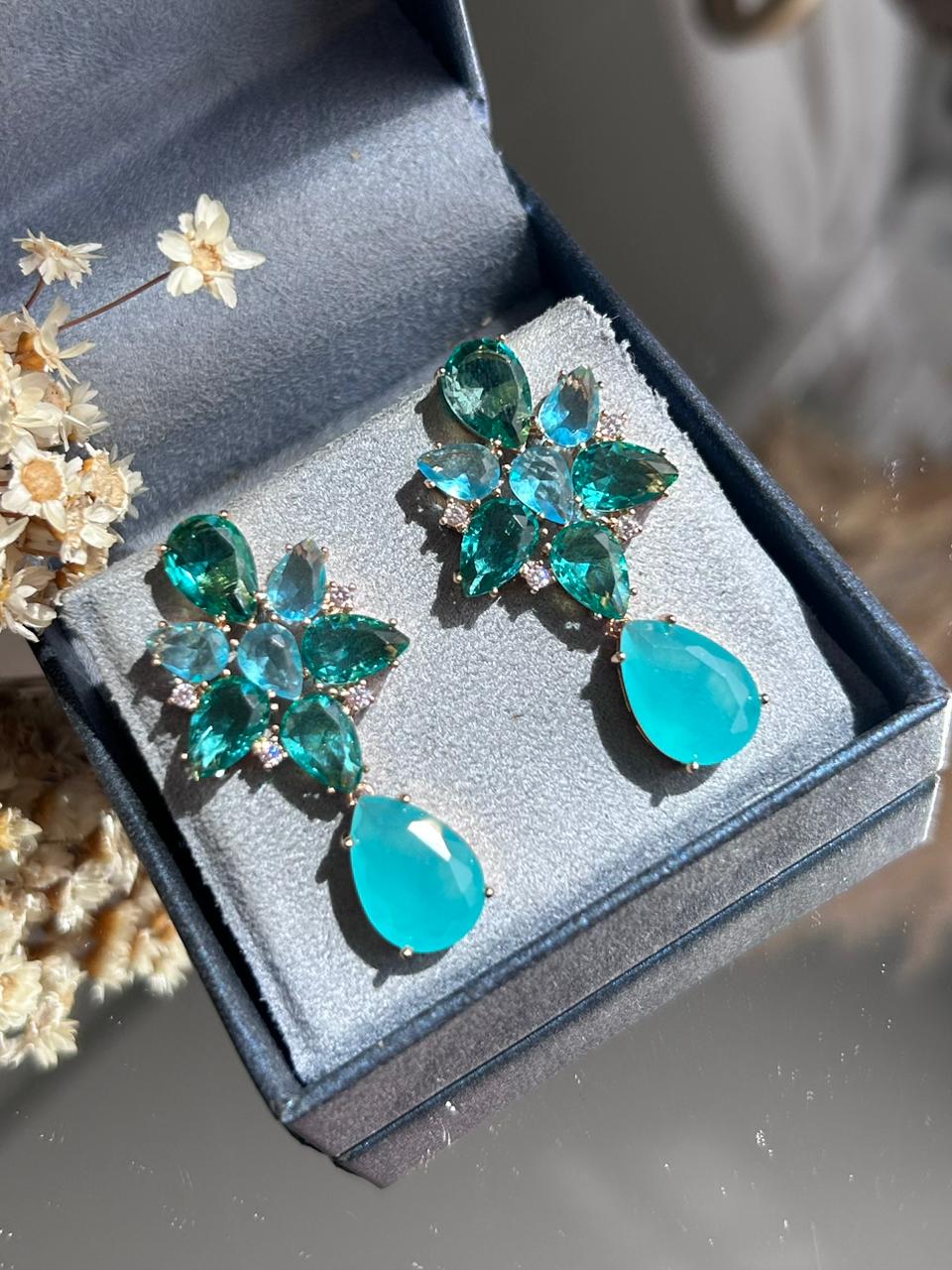 Brinco Fer Verde Turmalina