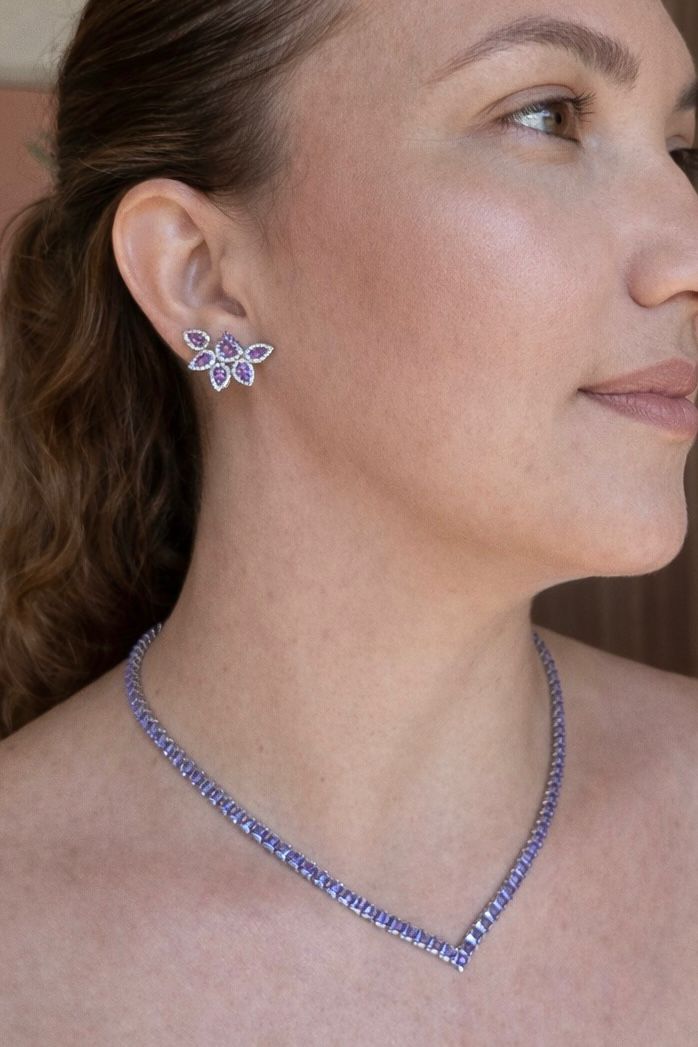 Colar Riviera Square Ametista