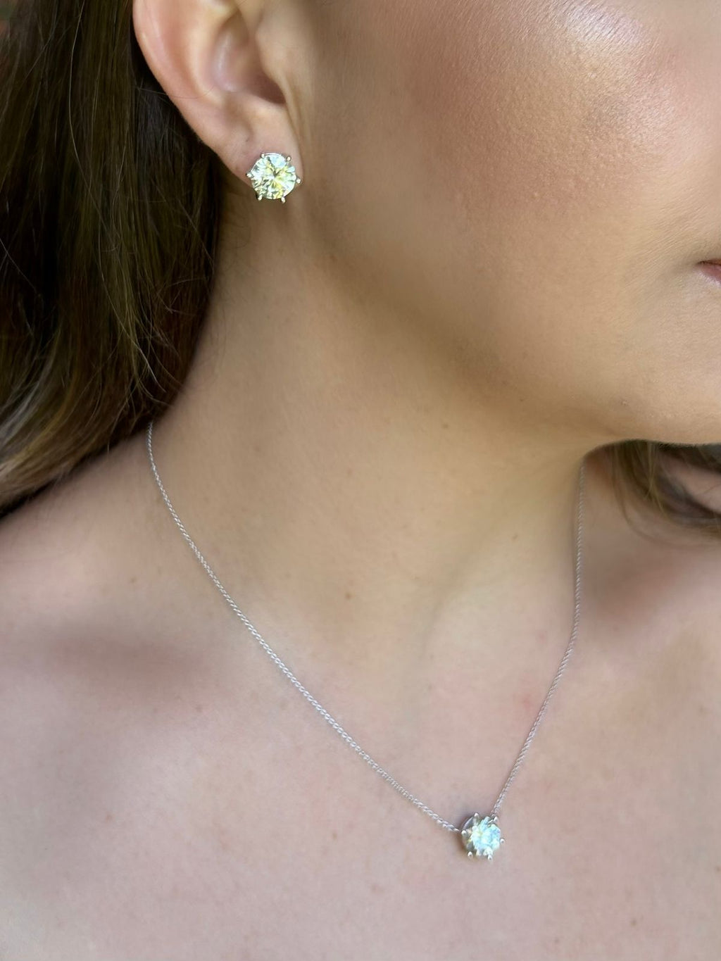 Colar Solitário 10mm 4ct