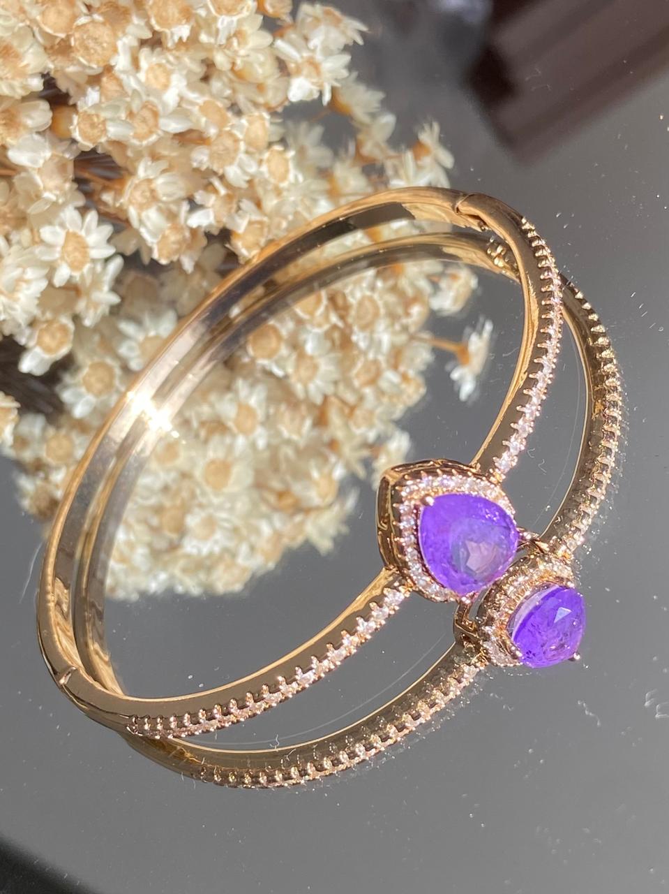 Bracelete Gota Ultra Violet Dourado